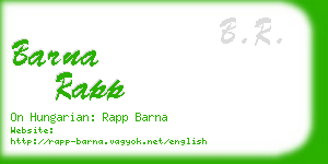 barna rapp business card